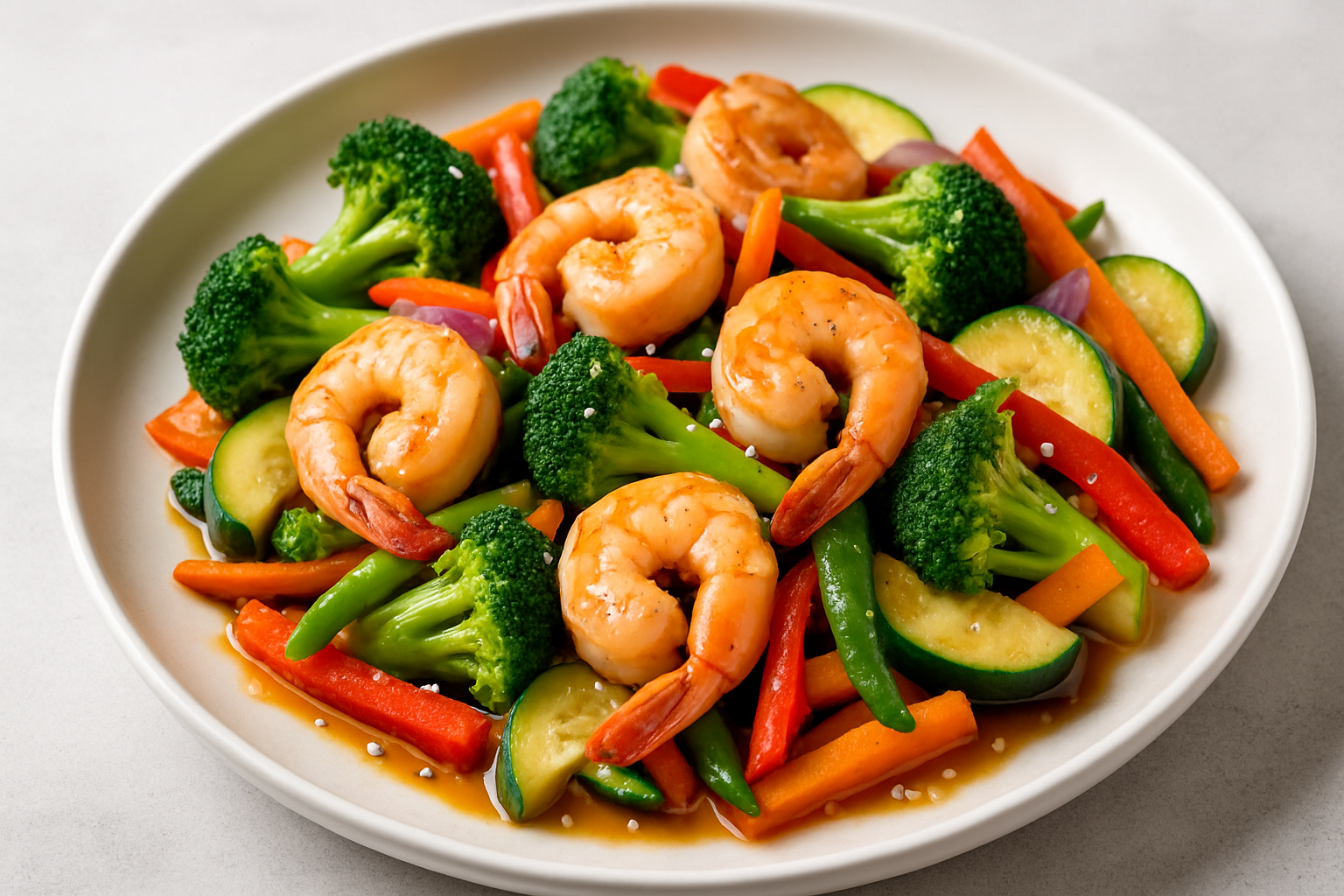 Garlic Shrimp & Veggie Stir-Fry (Low-Carb, High-Protein)